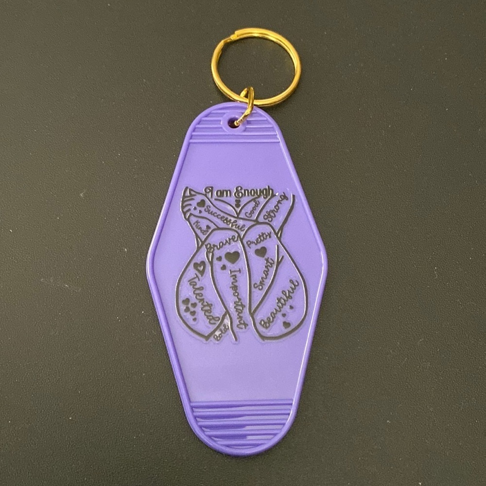 I Am Enough Motel Keychain